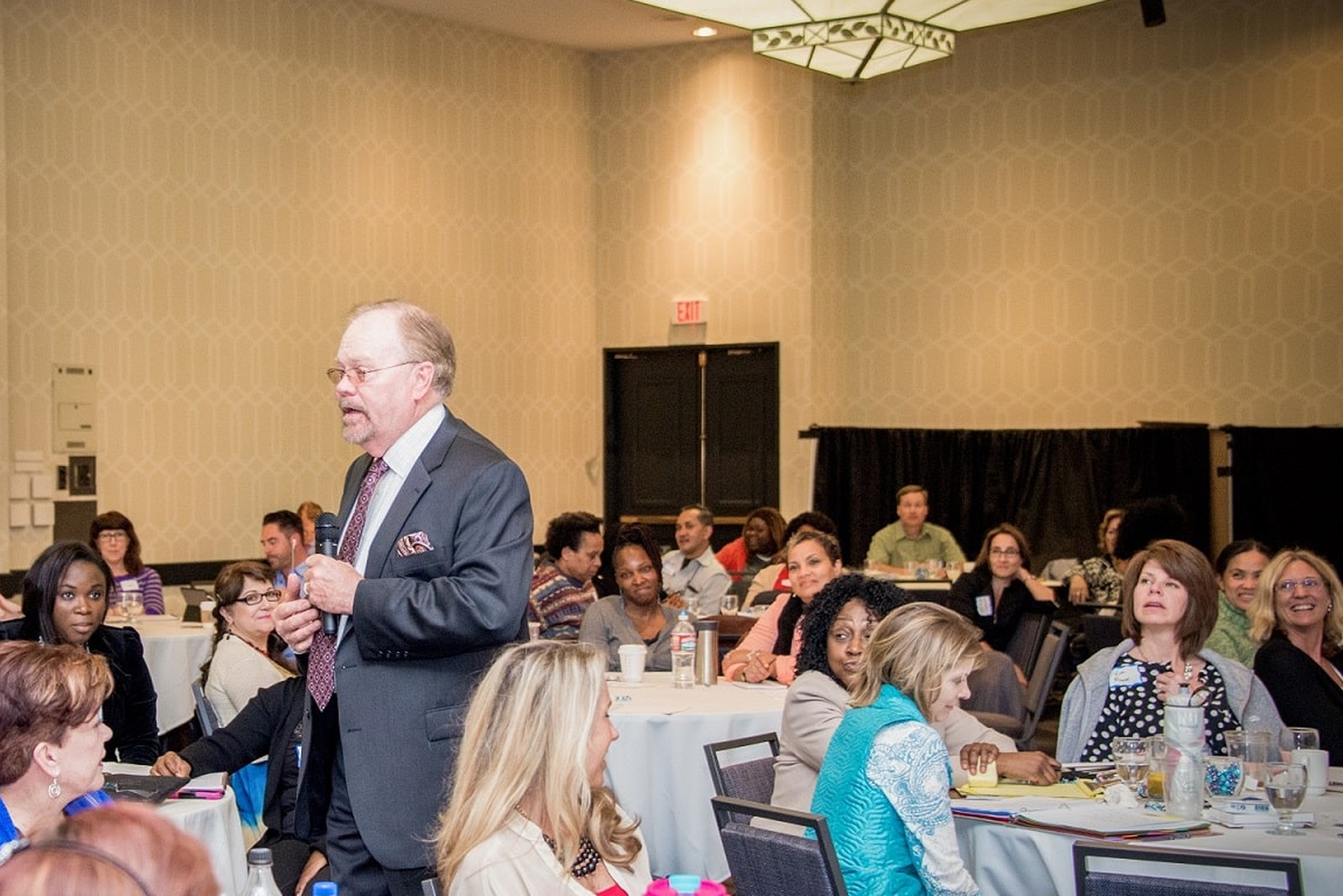 James R. Solsbery presenting to a room of educators